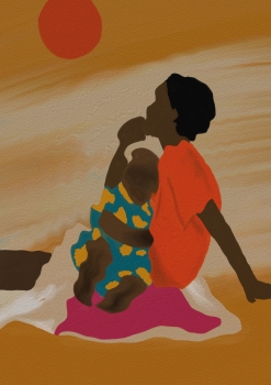 Sudan Poludniowy plakat kobieta z dzieckim.jpg